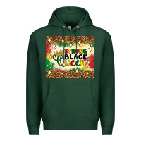 Sports Green strong black queen tumbler Premium Hoodie - Artiststas