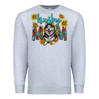 Heather Grey western alaskan husky mom Premium Sweatshirt - texasbilliewilder