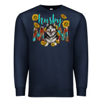 Navy western alaskan husky mom Premium Sweatshirt - texasbilliewilder