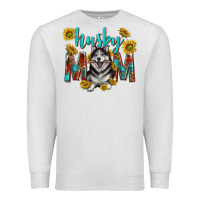 Oatmeal Heather western alaskan husky mom Premium Sweatshirt - texasbilliewilder