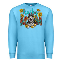 Ocean Blue western alaskan husky mom Premium Sweatshirt - texasbilliewilder