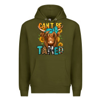 Army Green can't be tamed longhaired cow Premium Hoodie - Jasminsmagicworld