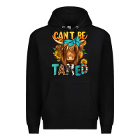 Black can't be tamed longhaired cow Premium Hoodie - Jasminsmagicworld