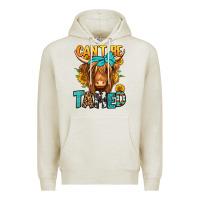 Oatmeal Heather can't be tamed longhaired cow Premium Hoodie - Jasminsmagicworld
