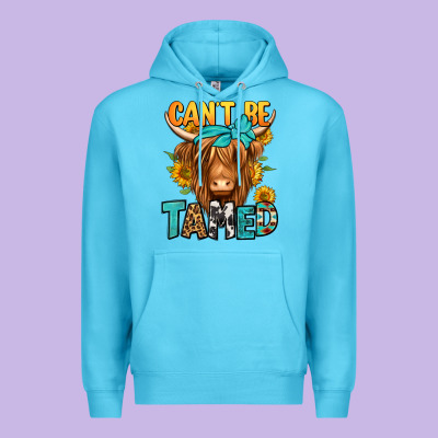 Can't Be Tamed Longhaired Cow Premium Hoodie Designed By Jasminsmagicworld