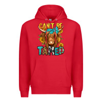 Red can't be tamed longhaired cow Premium Hoodie - Jasminsmagicworld
