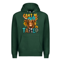 Sports Green can't be tamed longhaired cow Premium Hoodie - Jasminsmagicworld