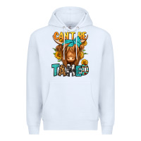 White can't be tamed longhaired cow Premium Hoodie - Jasminsmagicworld