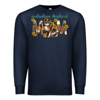 Navy western australian shepherd mom Premium Sweatshirt - texasbilliewilder