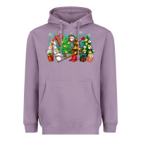 Lavender christmas trees with baseball Heavyweight Hoodie - Zillion Design Studio
