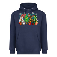 Navy christmas trees with baseball Heavyweight Hoodie - Zillion Design Studio