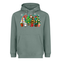 Sage christmas trees with baseball Heavyweight Hoodie - Zillion Design Studio