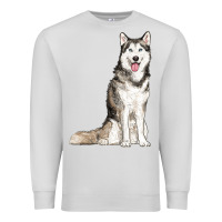 Dove Grey husky Premium Sweatshirt - RanaPortraitStore