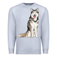 Heather Grey husky Premium Sweatshirt - RanaPortraitStore
