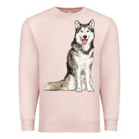 Pale Pink husky Premium Sweatshirt - RanaPortraitStore