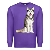 Purple husky Premium Sweatshirt - RanaPortraitStore