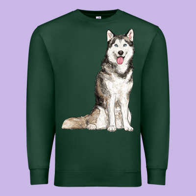 Husky Premium Sweatshirt Designed By Ranaportraitstore