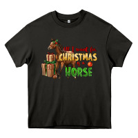 Asphalt All I Want For Christmas Is A Horse Heavy Core Tee - LillyAllenDesigns