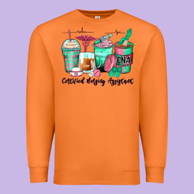 Certified Nursing Assistant Coffee Cups Premium Sweatshirt Designed By Zillion Design Studio