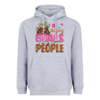 Heather Grey chasing goals not people Heavyweight Hoodie - texasbilliewilder