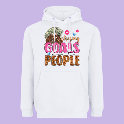 Chasing Goals Not People Heavyweight Hoodie Designed By Texasbilliewilder