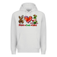 Dove Grey peace love wine Premium Hoodie - AdoDesignShop