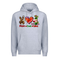 Heather Grey peace love wine Premium Hoodie - AdoDesignShop