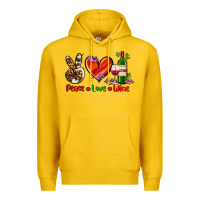 Lemon peace love wine Premium Hoodie - AdoDesignShop