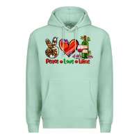 Seafoam peace love wine Premium Hoodie - AdoDesignShop