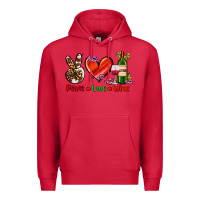 Cardinal peace love wine Premium Hoodie - AdoDesignShop