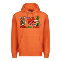 Carrot peace love wine Premium Hoodie - AdoDesignShop