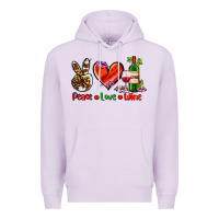Lilac peace love wine Premium Hoodie - AdoDesignShop