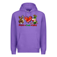 Purple peace love wine Premium Hoodie - AdoDesignShop