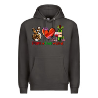 Smoke peace love wine Premium Hoodie - AdoDesignShop