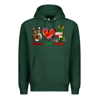 Sports Green peace love wine Premium Hoodie - AdoDesignShop