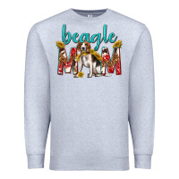 Heather Grey western beagle mom Premium Sweatshirt - texasbilliewilder
