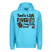 Ocean Blue santa's favorite x ray tech Premium Hoodie - AdoDesignShop