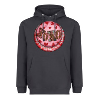 Smoke Western valentine's day xoxo round earrings Heavyweight Hoodie - RanaPortraitStore