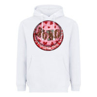 White Western valentine's day xoxo round earrings Heavyweight Hoodie - RanaPortraitStore