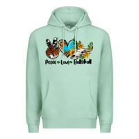 Seafoam peace love  bullskull Premium Hoodie - AdoDesignShop