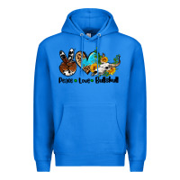 True Royal peace love  bullskull Premium Hoodie - AdoDesignShop