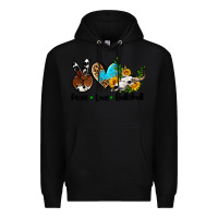 Black peace love  bullskull Premium Hoodie - AdoDesignShop