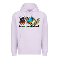 Lilac peace love  bullskull Premium Hoodie - AdoDesignShop