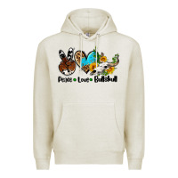Peace Love  Bullskull Premium Hoodie | Teevron