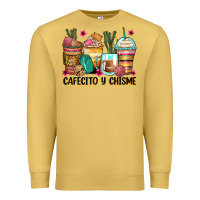 Antique Gold cafecito y chisme coffee cups Premium Sweatshirt - Zillion Design Studio