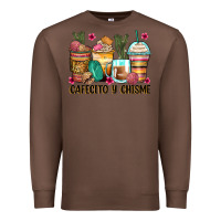 Chestnut cafecito y chisme coffee cups Premium Sweatshirt - Zillion Design Studio