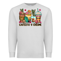 Dove Grey cafecito y chisme coffee cups Premium Sweatshirt - Zillion Design Studio