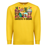 Cafecito Y Chisme Coffee Cups Premium Sweatshirt | Teevron