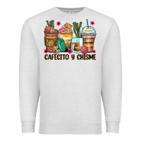 Oatmeal Heather cafecito y chisme coffee cups Premium Sweatshirt - Zillion Design Studio