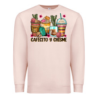 Pale Pink cafecito y chisme coffee cups Premium Sweatshirt - Zillion Design Studio